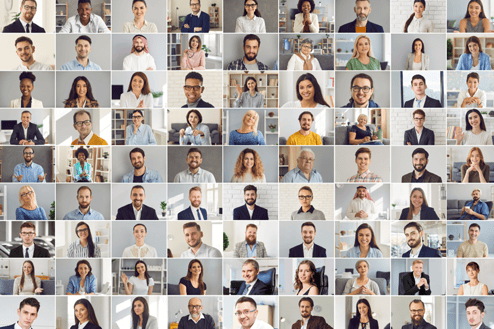 Remote work diverse team 